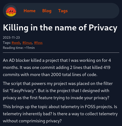 A screenshot of https://mo8it.com/blog/privacy