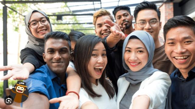 A stock photo I pulled of a mixed-gender Malaysian group where people are VISIBLY not even from the same originating region as you can see more native faces, more south Asian ones, more east asian ones.