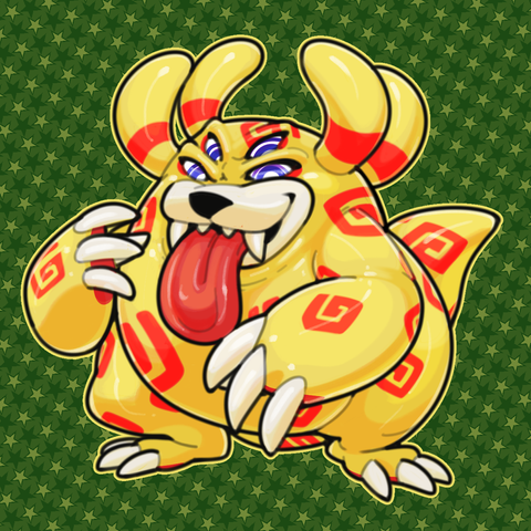 A slightly-reworked design for Belome from Super Mario RPG.