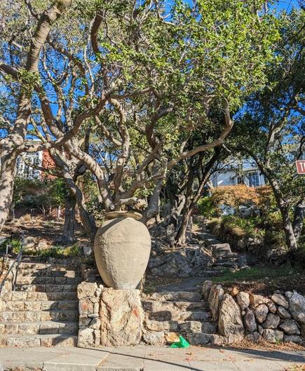 Urn at the bottom of Indian Trail