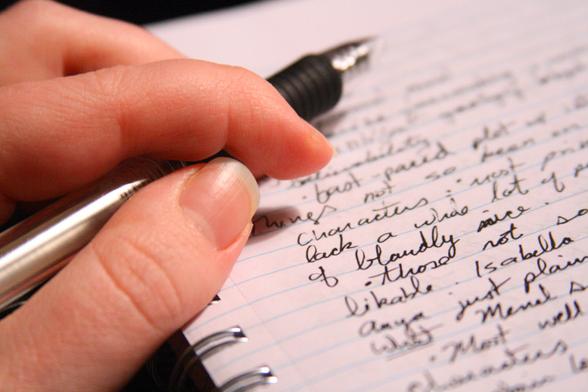 writing with a fountain pen