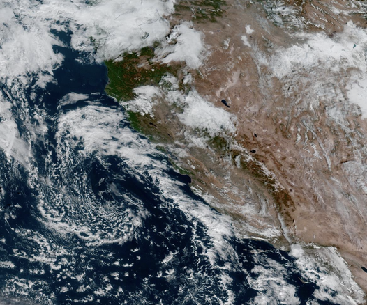 California from space this morning
