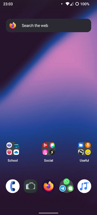 my main screen, AOSP launcher