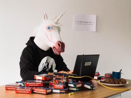 Une geekorne de Franciliens installant des briques internet