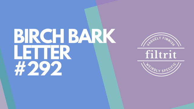 Different coloured shapes with the words "Birch Bark Letter #292" and the Filtrit-logo placed on top.