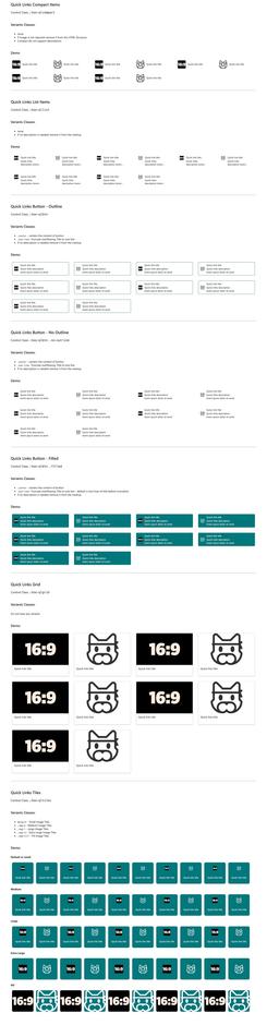 All hTWOo Quick Link Styles