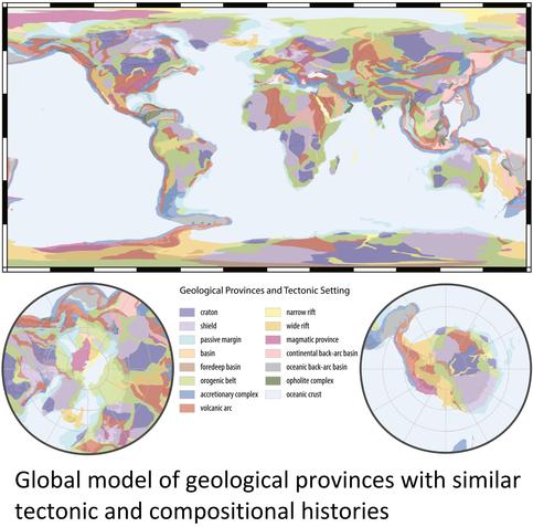 maps - global model of geological provinces with similar tectonic and compositional histories