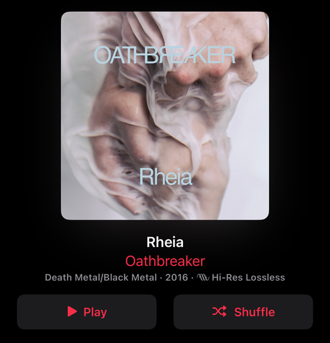 Apple Music screenshot of the album mentioned in the post.