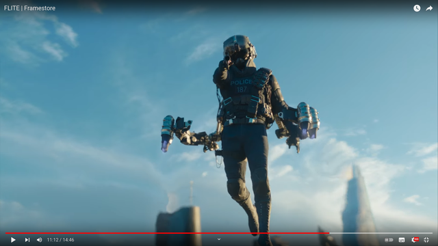 Frame from FLITE shortfilm captured on Youtube, quality 1080. Looks blurry and undetailed.