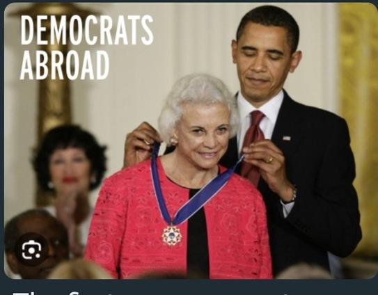 Sandra Day O'Connor and Barack Obama