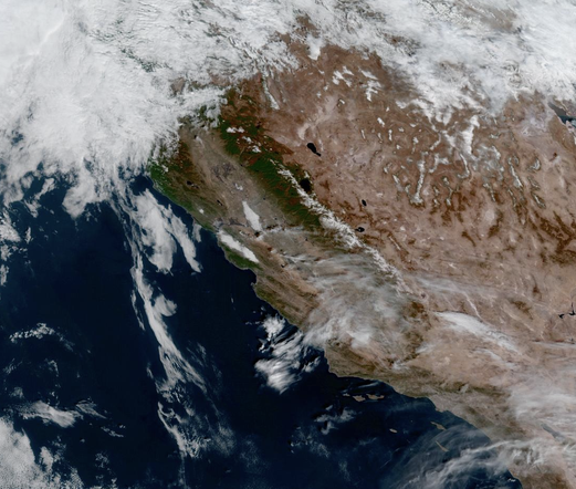 California from space today