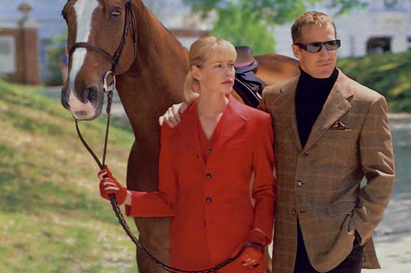 1996 A man and woman standing next to a horse

In this outdoor image, an adult man and woman are standing next to a majestic horse.
The man and woman are both dressed in casual clothing suitable for outdoor activities.
They seem to be in a grassy field, suggesting a rural or countryside location.
The horse, a stunning specimen with a well-groomed mane, appears to be a stallion or a mare.
It's wearing horse tack, including a bridle and a halter with rein, indicating that it's well-cared for and possibly used for equestrian activities.
The horse's coat and the man and woman's clothing are predominantly brown, blending harmoniously with the natural setting.

#photography #illustration #madman #nocontext #sfw #person #outdoor #clothing #mare #stallion #grass #horsesupplies #horsetack #halter #bridle #rein #coat #man #mane #standing #woman #brown #wearing #horse #field #equestrian 

https://nocontext.loener.nl/fullpage/09-September1996-Page-078.png