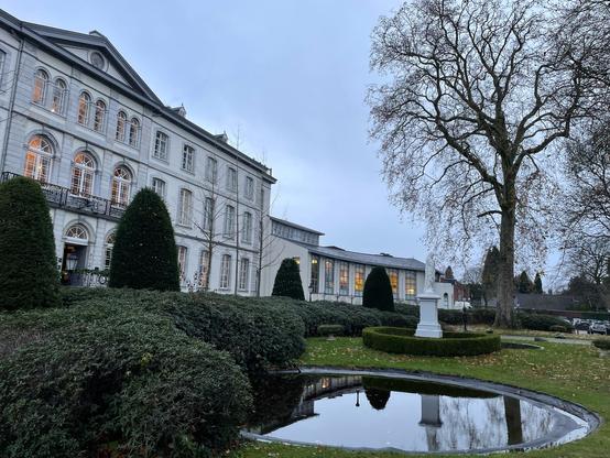 Casteel Bloemendal and a beautiful tree under cloudy and rainy skies.