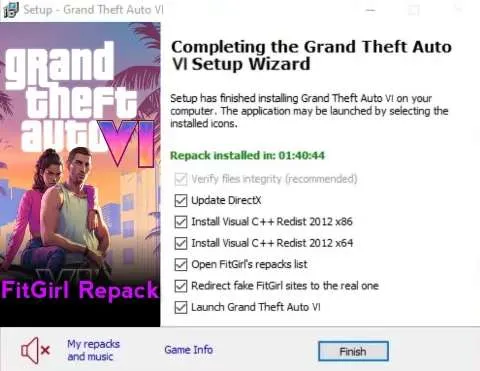 A fitgirl repacks installer edited to be about GTA VI
