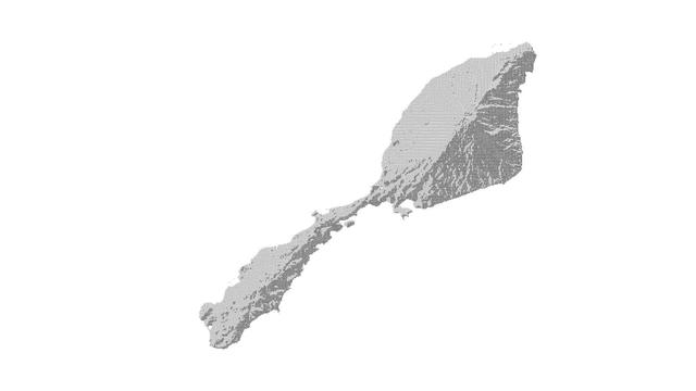 zoomed out, a map of Jan Mayen in the north atlantic between Iceland and Greenland.