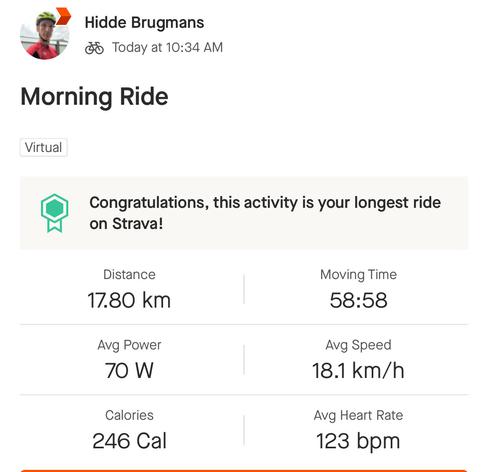 Strava stats for my training