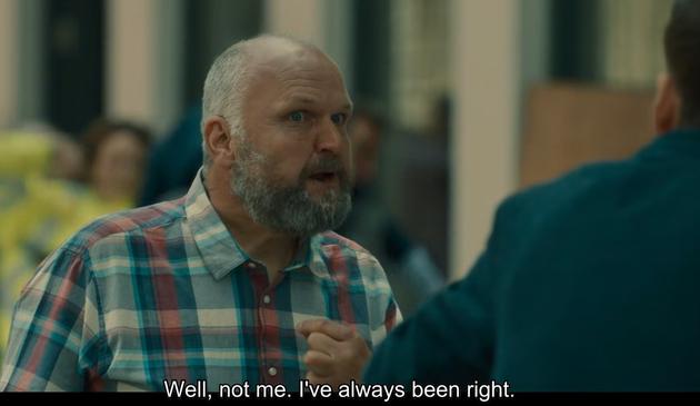 A man standing in the street, complaining about things, saying that he is always right