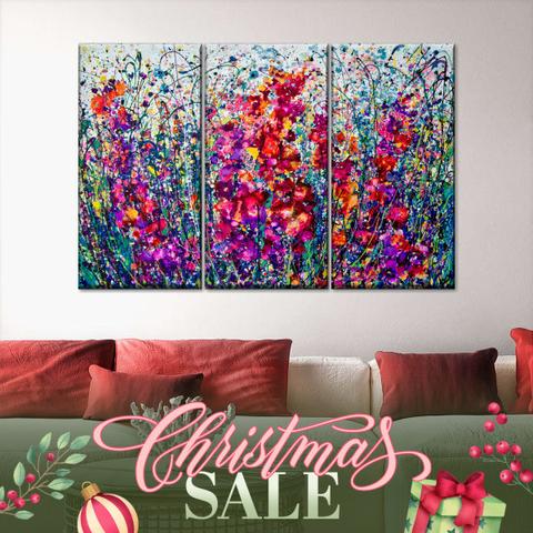 Flowers painting print Christmas sale