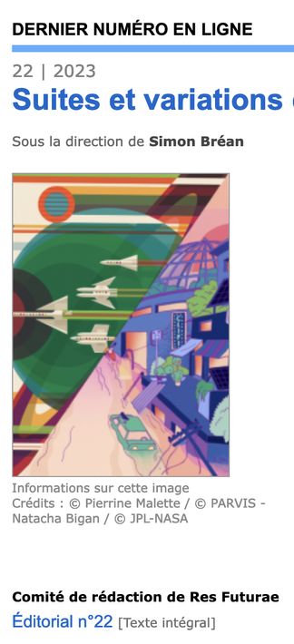 Couverture du n°22 de la revueRes Futurae.