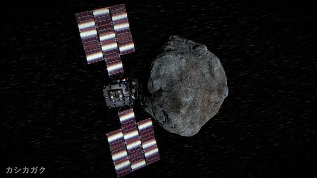 Graphic of DESTINY+ spacecraft with asteroid Phaethon in the background