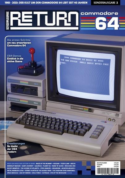Titelseite des Sonderheftes 2 vom RETURN Magazin. Das Sonderheft 2 erscheint zum 40-jährigen Jubiläum des Commodore 64.