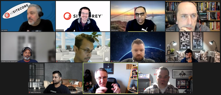 Screenshot of attendees on the December 15, 2023 #SitecoreLunch call.