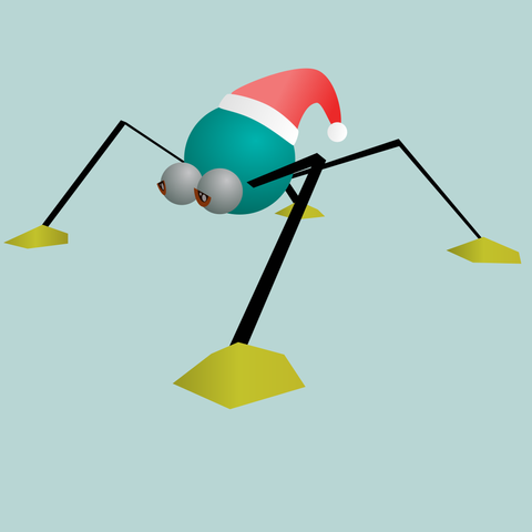 Wet-Dry World Skeeter with a Christmas Hat