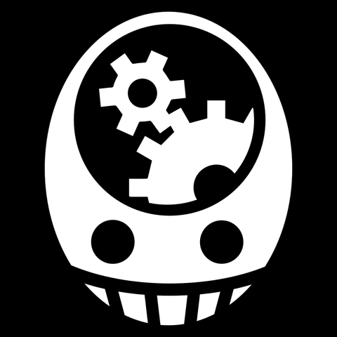 Ein stilisierter Roboterkopf, in dem sich Zahnräder drehen https://game-icons.net/1x1/lord-berandas/artificial-intelligence.html