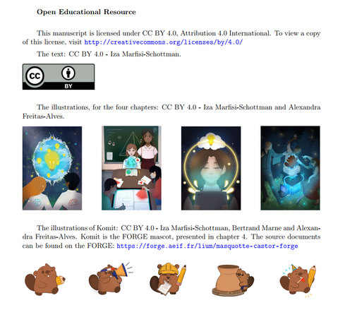 déclaration de la licence CC BY pour le manuscrit d'HDR et plusieurs illustrations