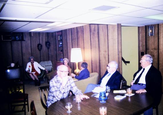 The scene of a typical 1970s-1980s basement party in Wisconsin