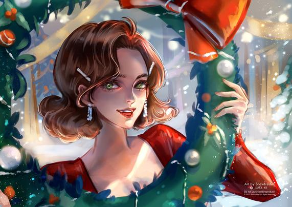 merry christmas 2023 digital drawing by snowfredel