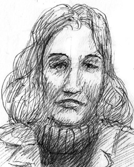 Woman with turtleneck pullover