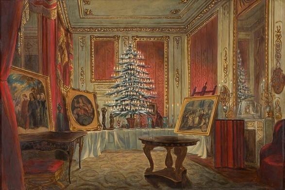 Windsor Castle Christmas tree in 1850 fine art