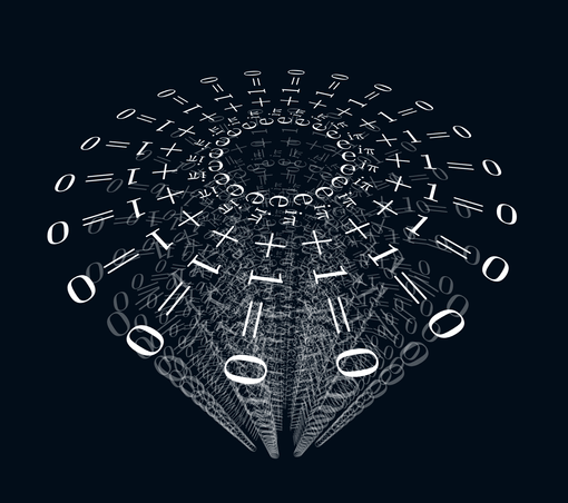 a famous equation e to the i pi + 1 = 0, drawn many times in a circle