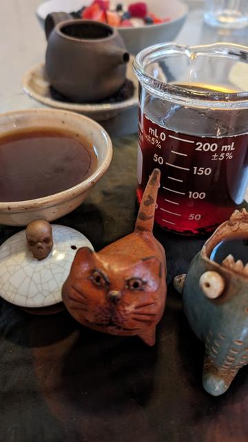 A crowded bowl of tea.