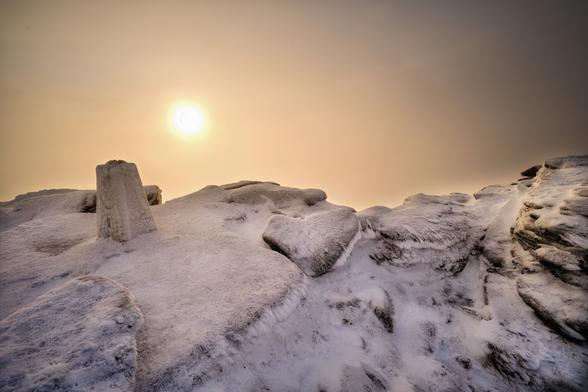 Ben Rinnes in the clouds. Moray, Scotland