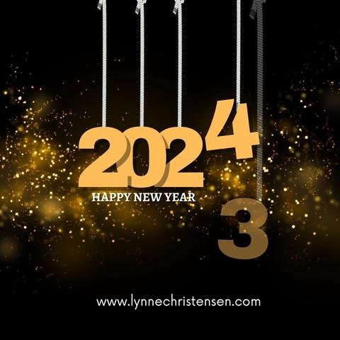 2024 replacing 2023 numbers with fireworks in background