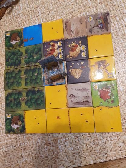 territoire final de Mystere formant aussi 1 carré de 5×5 cases.