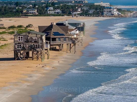 beach erosion, summer haven, FL, under beach houses