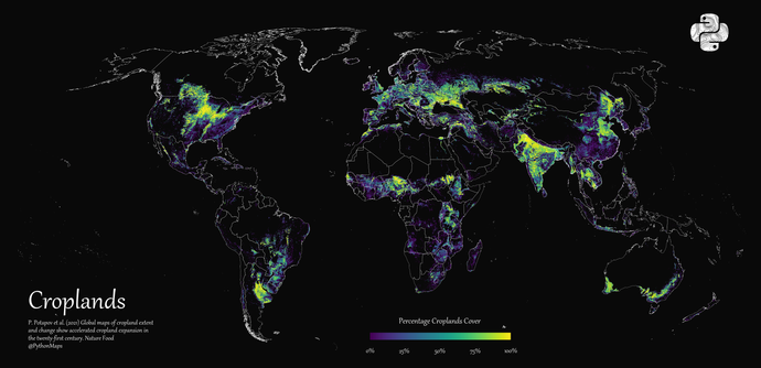 maps - croplands - global