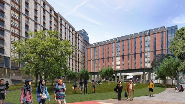 Rendering of proposed housing development provided by the University of California