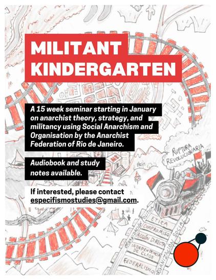 Graphic with information about the 3rd Militant Kindergarten.