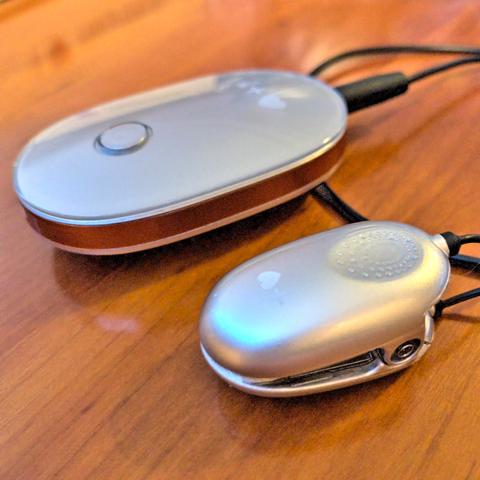 The Inner Balance™ Coherence Plus HRV sensor from HeartMath Institute.