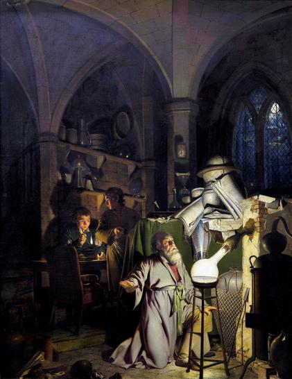 "The Alchemist Discovering Phosphorus" by Joseph Wright