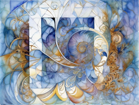 Dreamlike swirls and a mix of cool and warm hues. Abstract. Watercolor style.