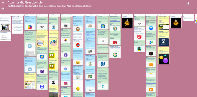 Screenshot der verlinkten Taskcard zu der Übersicht "Apps für die Grundschule"