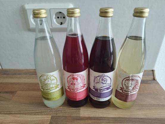 4 bottles of different kolle lemonades.