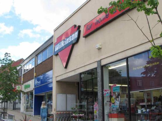 Store front of Wilkinson variety store in Sherwood Nottingham in June 2013. This pre-dates the change in brand identity to Wilko. The chain folded in 2023.