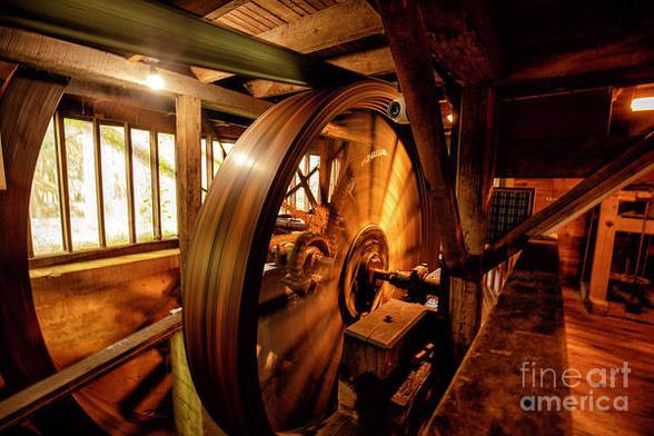 The waterwheel in action at the Waterwheel Cafe in Milford PA
