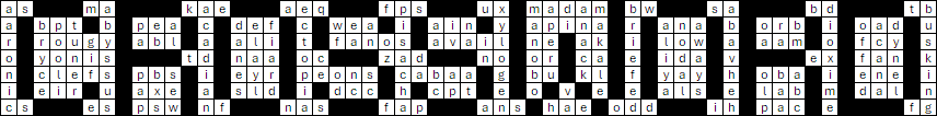 A crossword puzzle that spells the word crossword